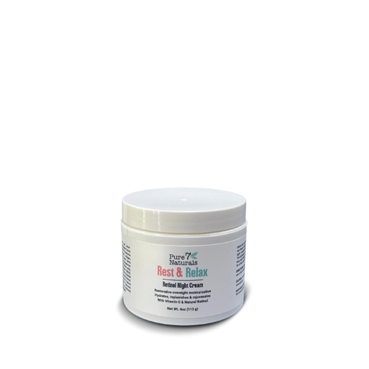 Jar of Rest & Relax Retinol Night Cream with Vitamin C and Hyaluronic Acid