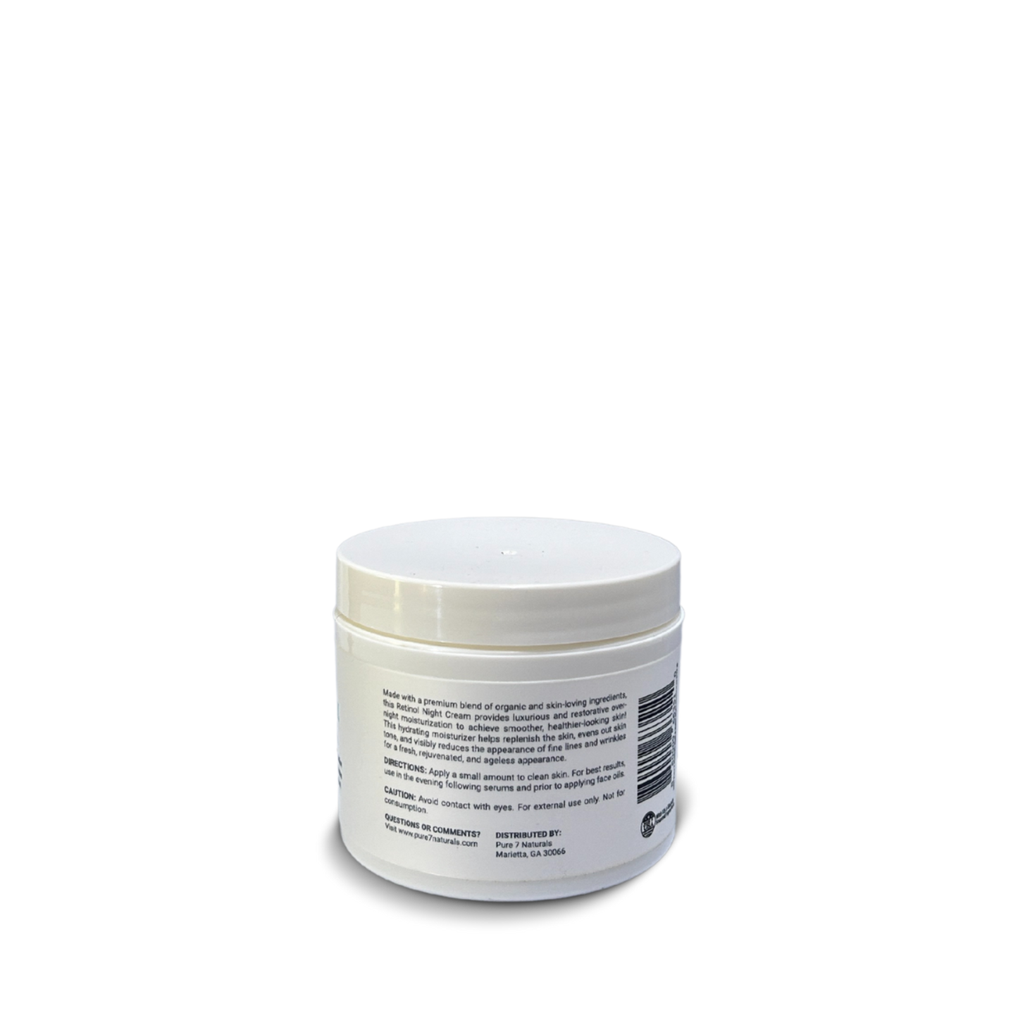 Natural night cream with aloe vera, shea butter, and plant extracts