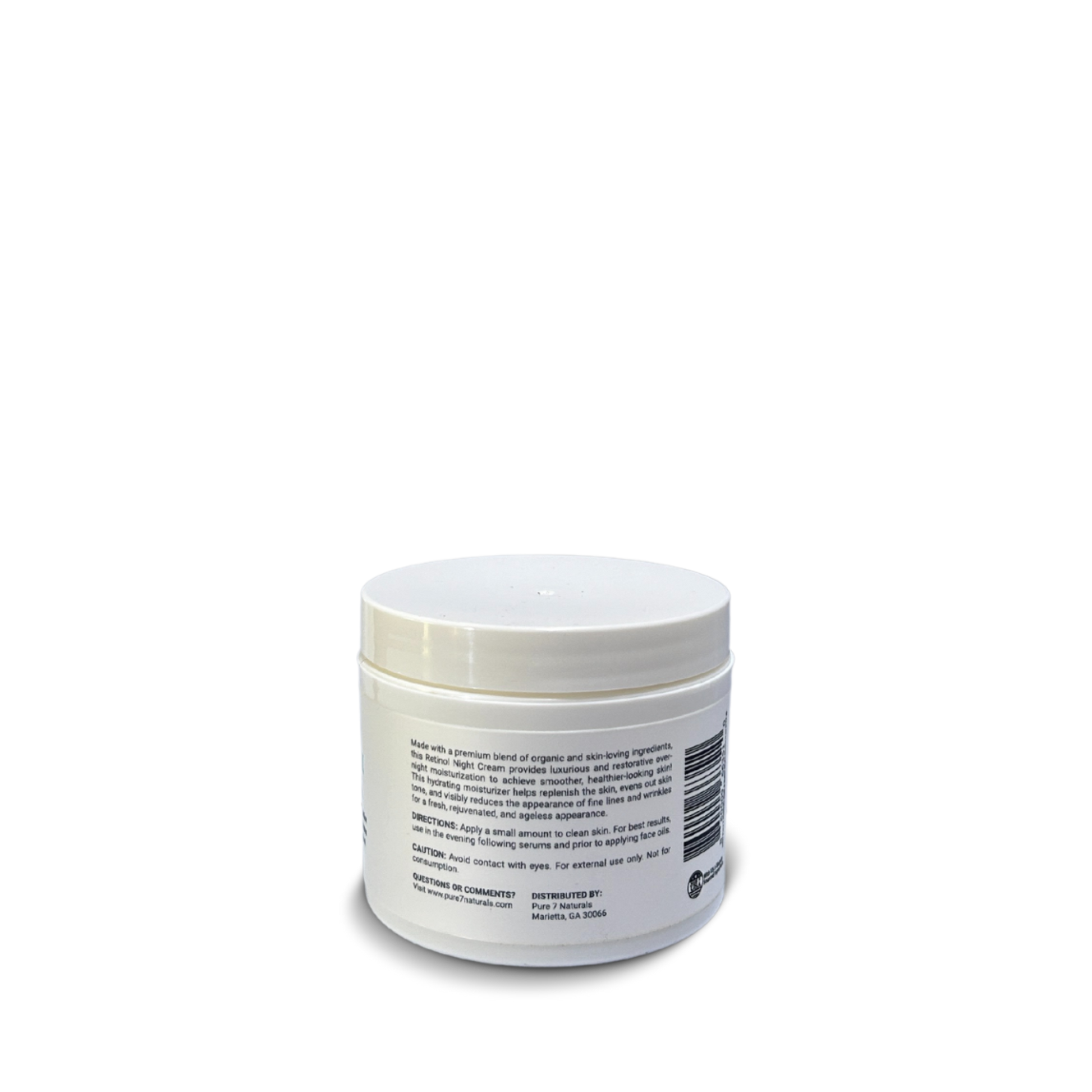 Natural night cream with aloe vera, shea butter, and plant extracts