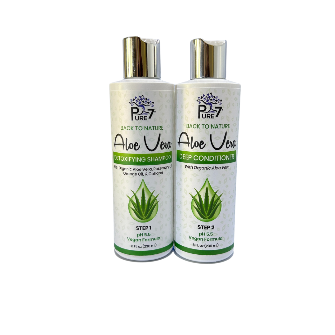 Back to Nature Aloe Vera Shampoo & Deep Conditioner System | Hydrating & Scalp-Soothing Vegan Hair Care