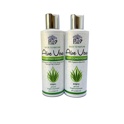 Back to Nature Aloe Vera Shampoo & Deep Conditioner System | Hydrating & Scalp-Soothing Vegan Hair Care