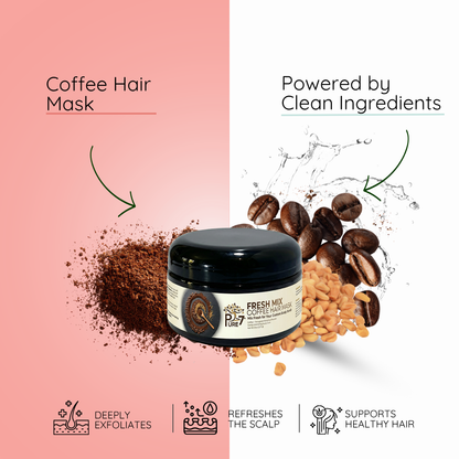 Fresh Mix Coffee Hair Mask | Exfoliating Scalp Treatment Scrub