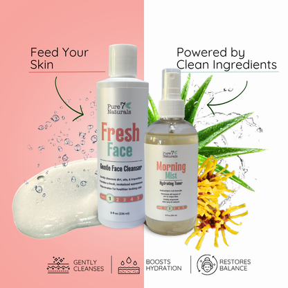 Feed Your Skin™ – Aloe Cleanser & Hydrating Toner Duo for Calm, Clear, Balanced Skin