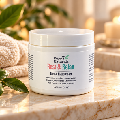 Rest & Relax Retinol Night Cream | Retinol + Vitamin C Overnight Moisturizer