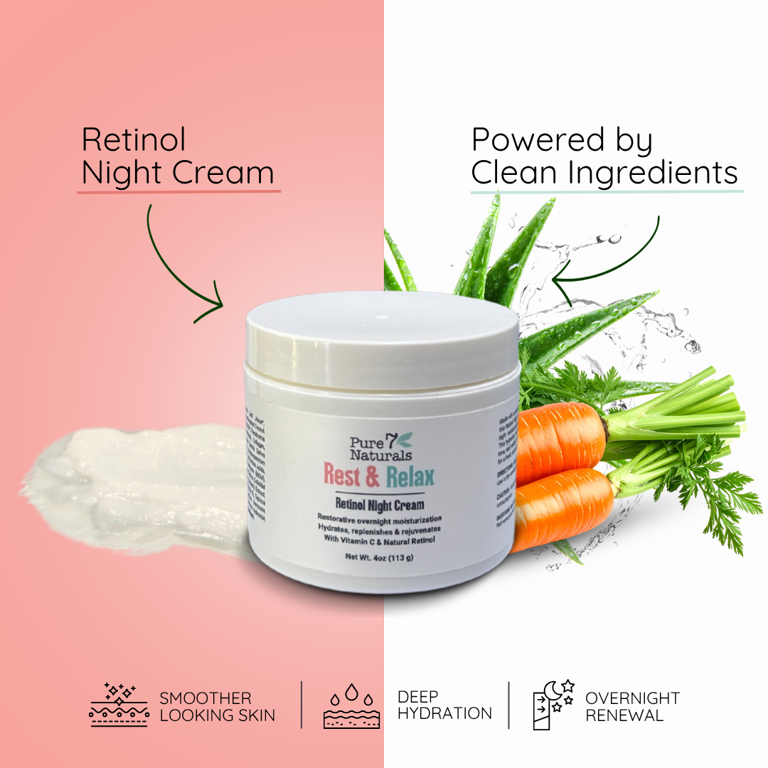 Rest & Relax Retinol Night Cream | Retinol + Vitamin C Overnight Moisturizer