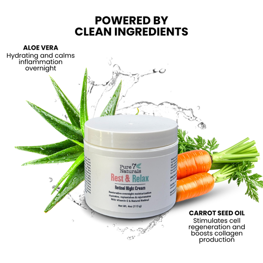 Rest & Relax Retinol Night Cream | Retinol + Vitamin C Overnight Moisturizer