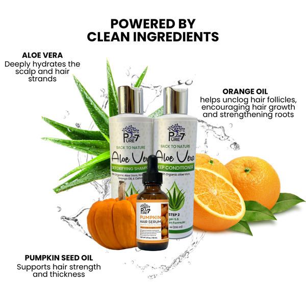 Scalp Rehab Bundle – Aloe Vera Shampoo, Deep Conditioner & Pumpkin